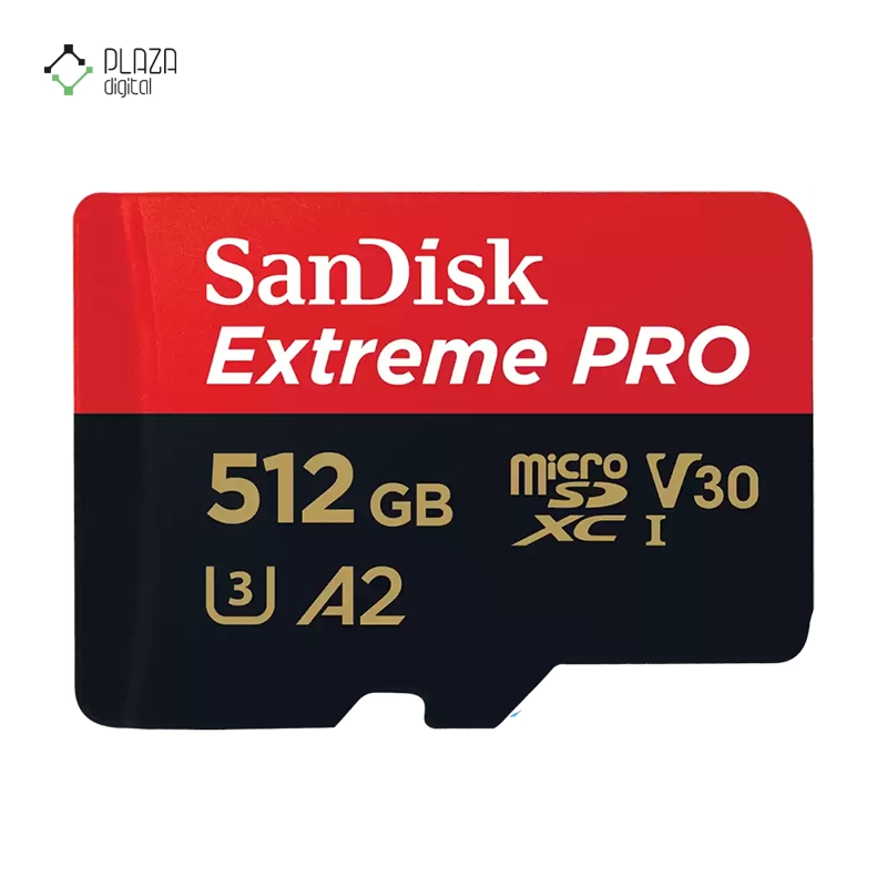 کارت حافظه microSDXC سن دیسک مدل Extreme Pro کلاس V30 استاندارد UHS-I سرعت 200MBps ظرفیت 512 گیگابایت پلازا دیجیتال