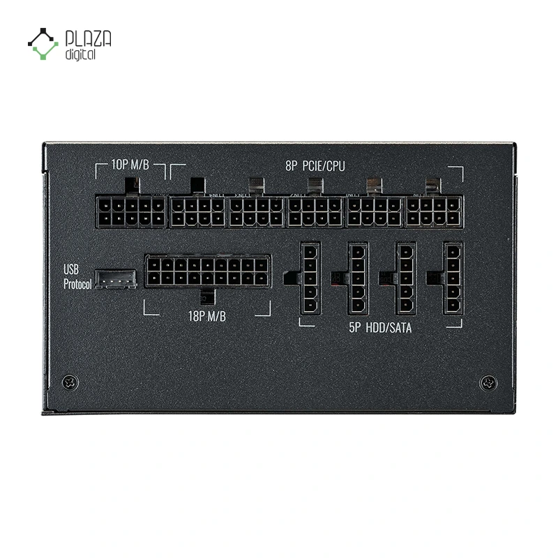 نمای پشت پاور کامپیوتر کولر مستر مدل XG750 Plus Platinum Full Modular ARGB پلازا دیجیتال