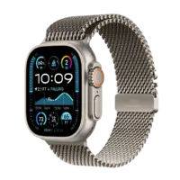 ساعت هوشمند اپل مدل Ultra 2 Titanium Milanese Loop Band 49mm تیتانیوم پلازا دیجیتال