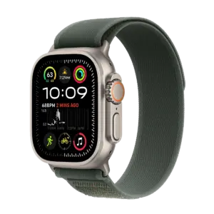 ساعت هوشمند اپل مدل Ultra 2 Trail Loop Band 49mm تیتانیوم بند سبز پلازا دیجیتال