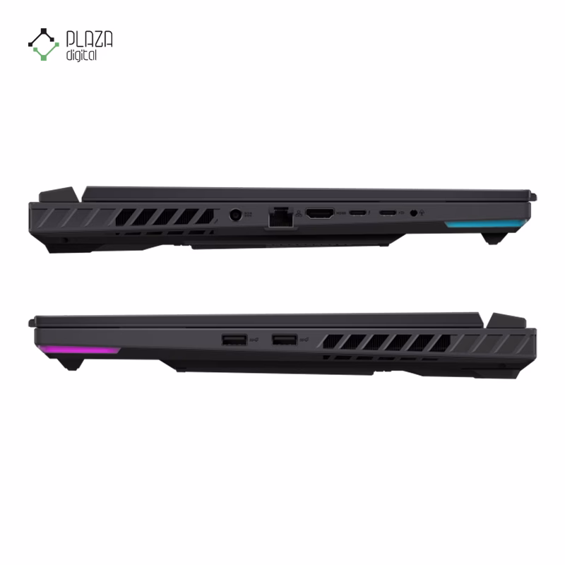 درگاه های لپ تاپ ایسوس 16 اینچی مدل ROG Strix G16 G614JVR i9 14900HX 32GB 1TB RTX4060 پلازا دیجیتال