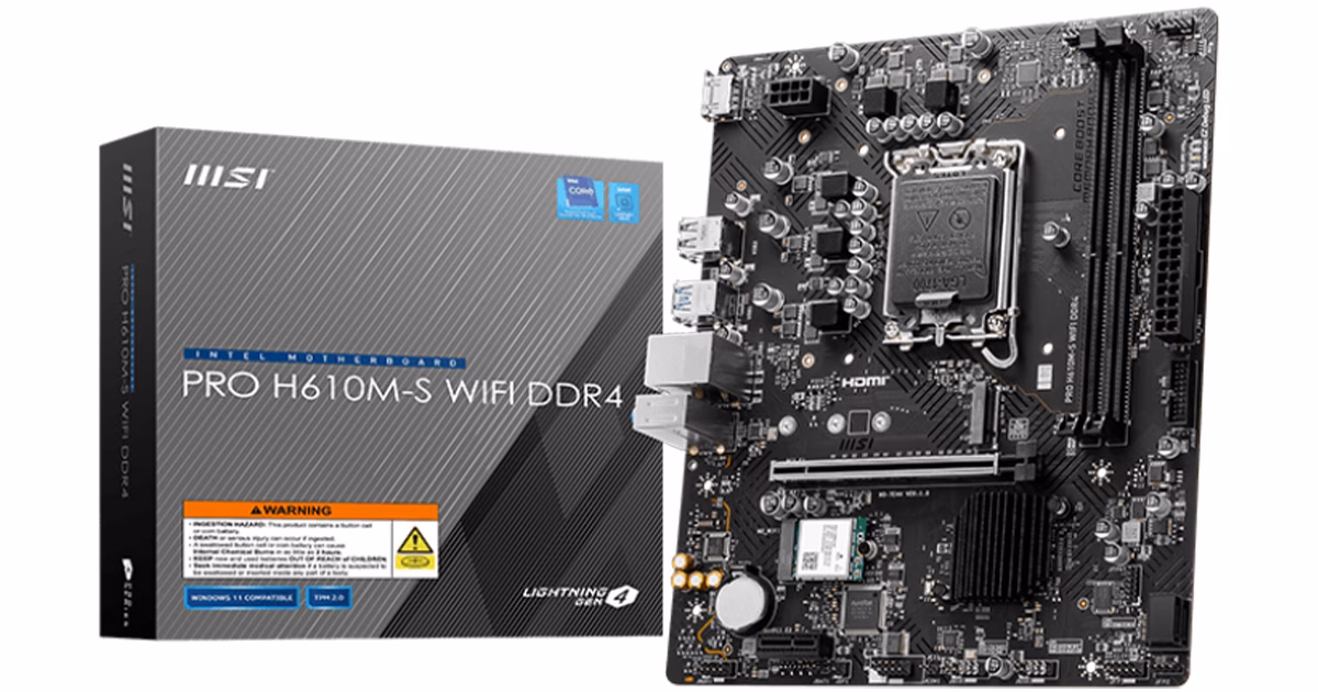 مادربرد ام اس آی مدل PRO H610M-S WIFI DDR4