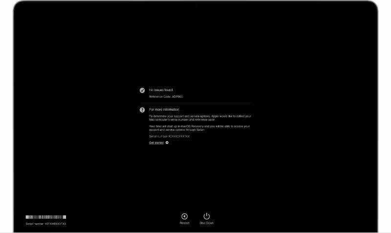 macos big sur apple diagnostics results no issues 1 1 jpg