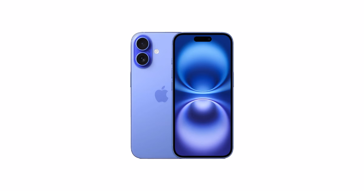 بهترین گوشی های موبایل برای عکاسی پرتره 6 Apple iPhone 16 128GB 8GB RAM Mobile Phone Not Active Ultramarine Plazadigital
