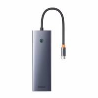 بهترین هاب مک بوک 6 هاب USB Type-C باسئوس 10 پورت مدل BS-OH161 B0005280C811-00