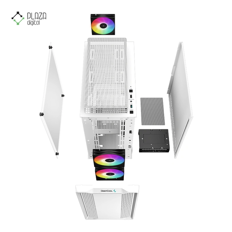 کیس کامپیوتر دیپ کول مدل CC360 ARGB رنگ سفید پلازا دیجیتال