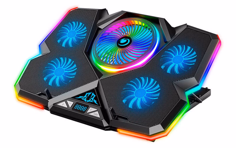 بهترین کول پد برای لپ تاپ گیمینگ 8 پایه خنک کننده لپ تاپ کول کلد مدل K44-1 LED