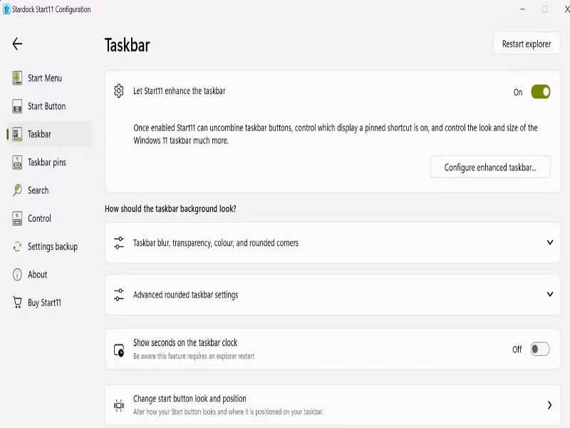 3 customizing the taskbar using the start11 app