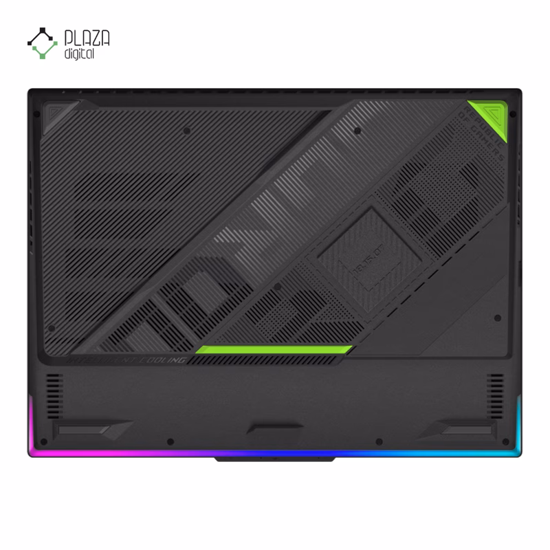 نمای زیر لپ تاپ ایسوس 16 اینچی مدل ROG Strix G16 G614JVR i9 14900HX 32GB 2TB RTX4060 پلازا دیجیتال