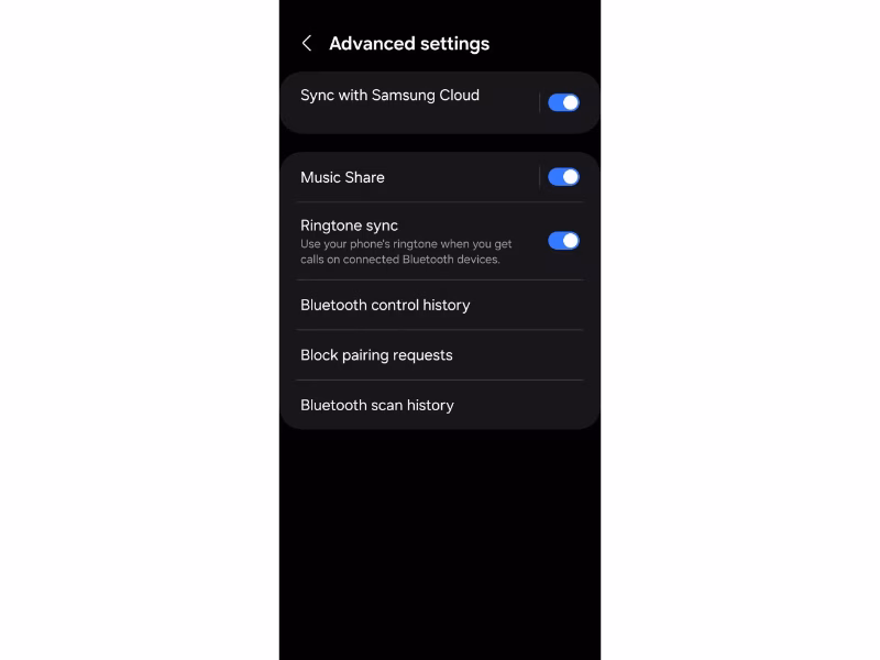 advanced settings on samsung phone