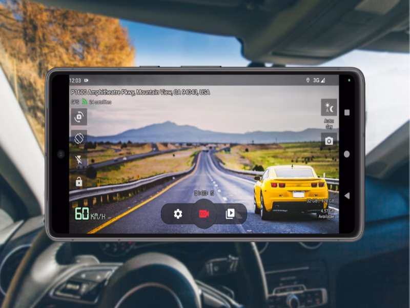 android telefoon als dashcam uitgelicht
