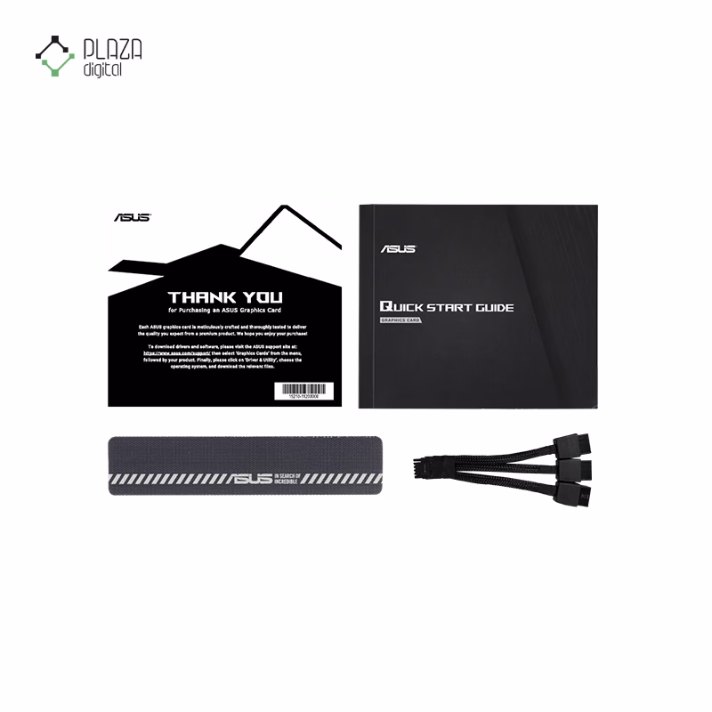 محتویات جعبه کارت گرافیک ایسوس مدل PRIME GeForce RTX 5080 16GB GDDR7 OC Edition حافظه 16 گیگابایت پلازا دیجیتال