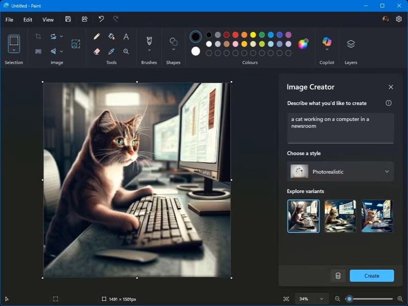 microsoft paint windows image creator