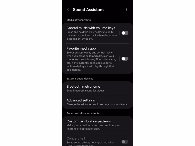 sound assistant app on samsung phone