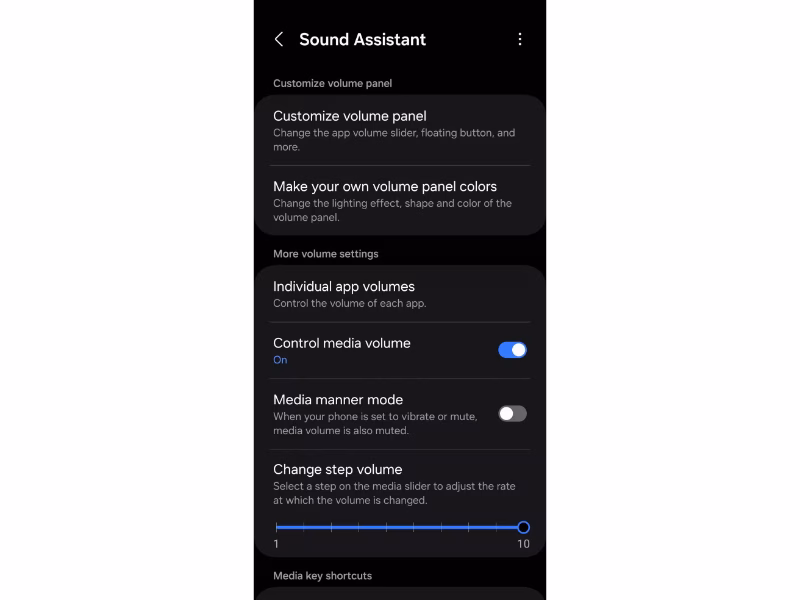sound assistant on samsung phone
