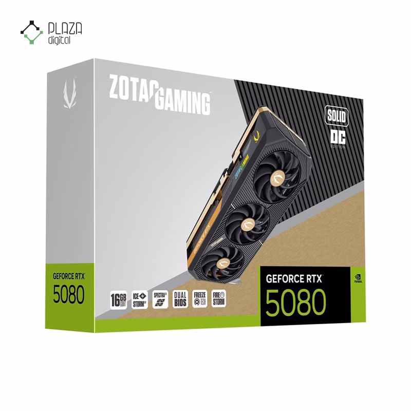 جعبه کارت گرافیک زوتک مدل GAMING GeForce RTX 5080 SOLID OC حافظه 16 گیگابایت پلازا دیجیتال