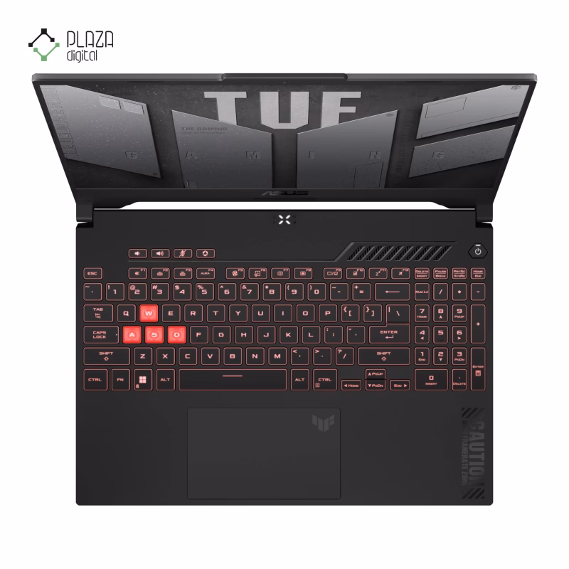 نمای کیبورد لپ تاپ ایسوس 15.6 اینچی مدل TUF Gaming A15 FA507NVR R7 7435HS 64GB 2TB RTX4060 پلازا دیجیتال