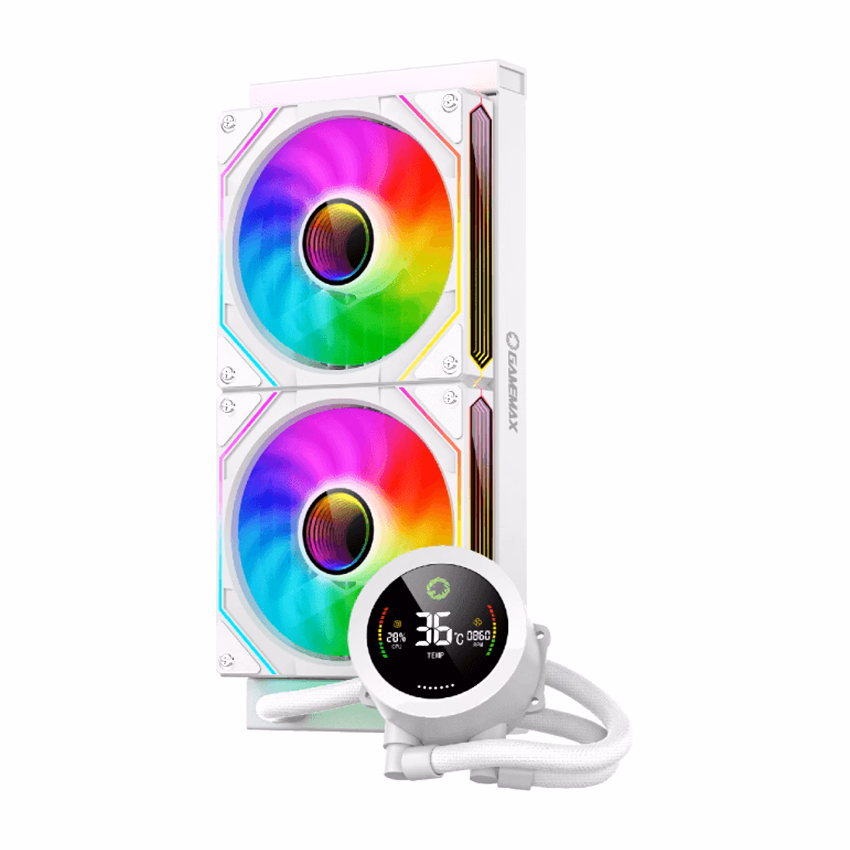 خنک کننده پردازنده مایع گیم مکس مدل IceBurg 240 Digital 2 خنک کننده پردازنده مایع گیم مکس مدل IceBurg 240 Digital - سفید - پلازادیجیتال