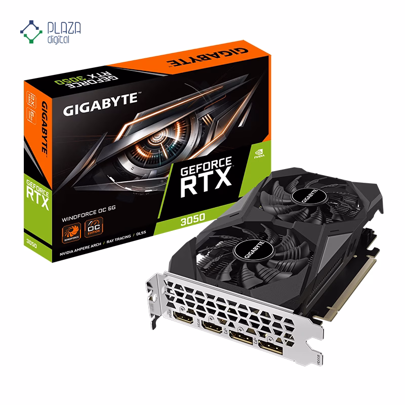 کارت گرافیک گیگابایت مدل GeForce RTX 3050 WINDFORCE OC 6G حافظه 6 گیگابایت پلازا دیجیتال