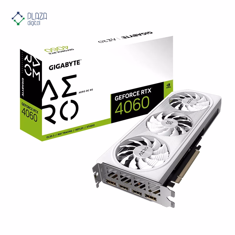 جعبه کارت گرافیک گیگابایت مدل GeForce RTX 4060 AERO OC 8G حافظه 8 گیگابایت پلازا دیجیتال