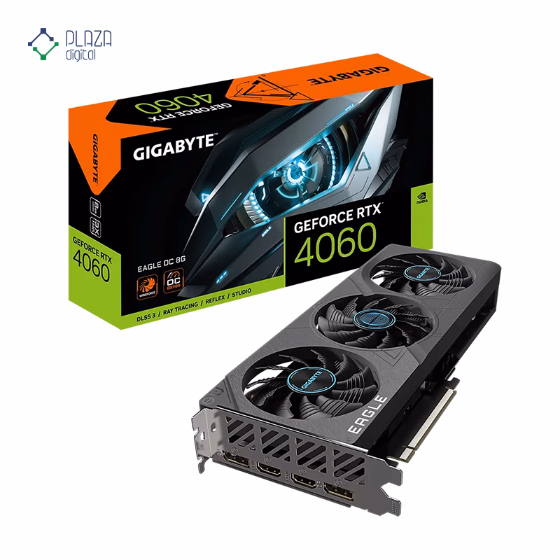 جعبه کارت گرافیک گیگابایت مدل GeForce RTX 4060 EAGLE OC 8G حافظه 8 گیگابایت پلازا دیجیتال