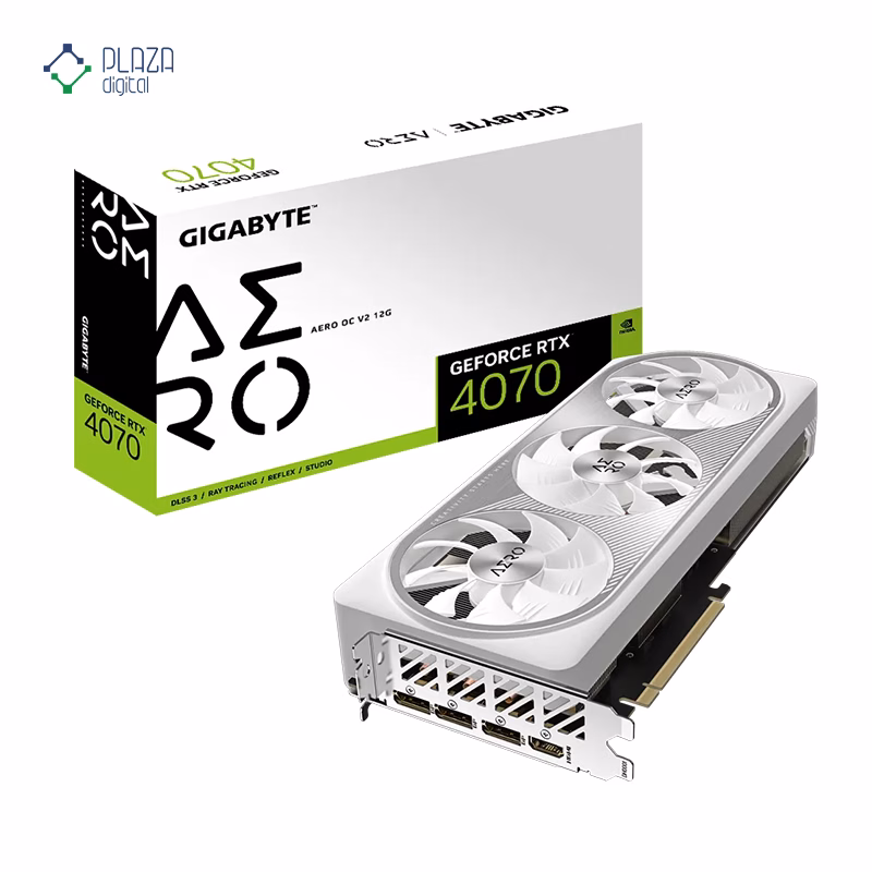 کارت گرافیک گیگابایت مدل GeForce RTX 4070 AERO OC V2 12G حافظه 12 گیگابایت پلازا دیجیتال