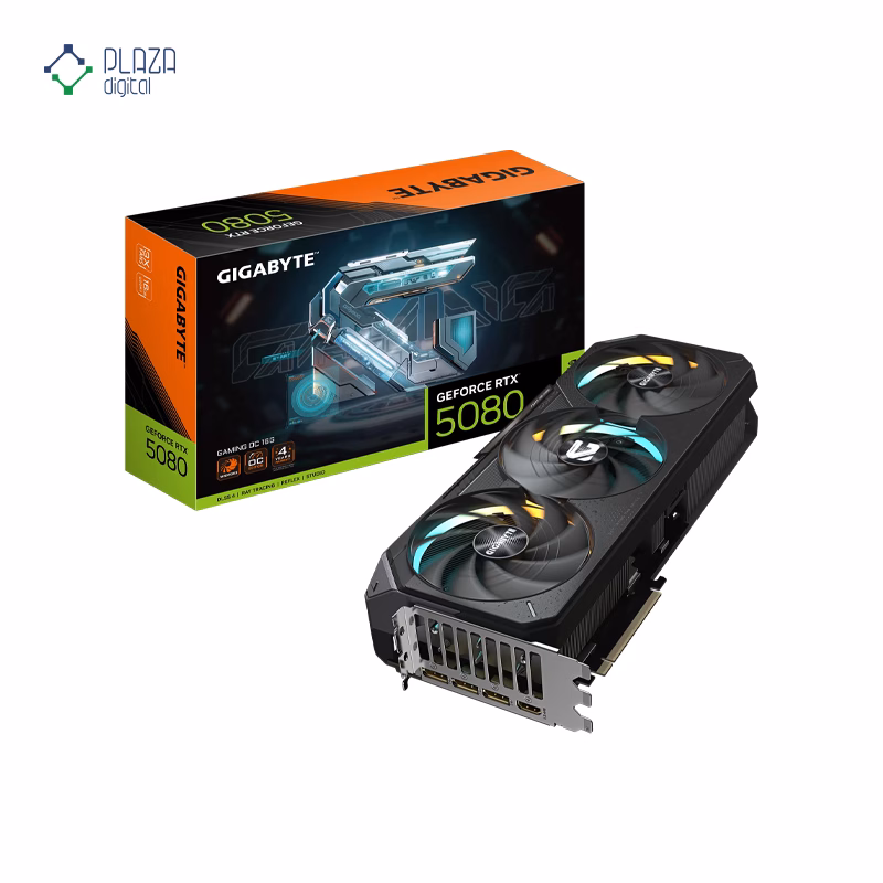 کارت گرافیک گیگابایت مدل GeForce RTX 5080 GAMING GDDR7 OC Edition حافظه 16 گیگابایت پلازادیجیتال