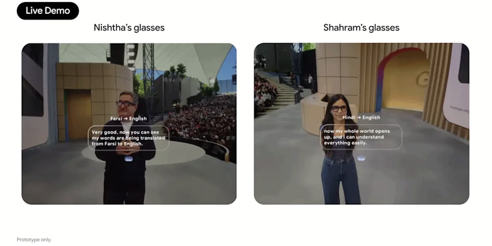 ترجمه همزمان فارسی عینک گوگل با هوش مصنوعی 33 XR Glass Google