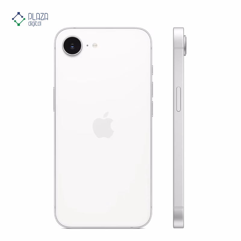 نمای پشت گوشی موبایل اپل مدل iPhone 16e ظرفیت 128 گیگابایت رم 8 گیگابایت - نات اکتیو / رجیستر شده رنگ سفید پلازا دیجیتال