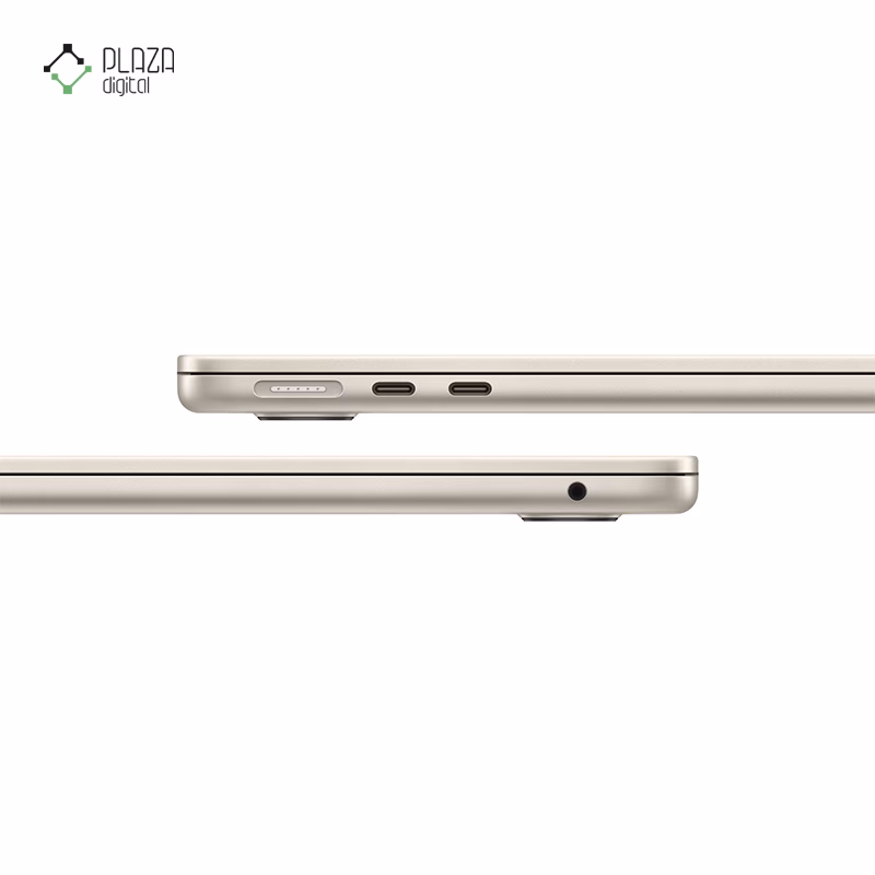درگاه های لپ تاپ اپل 13.6 اینچی مدل مک بوک ایر MW103 2025 M4 16GB 512GB پلازا دیجیتال
