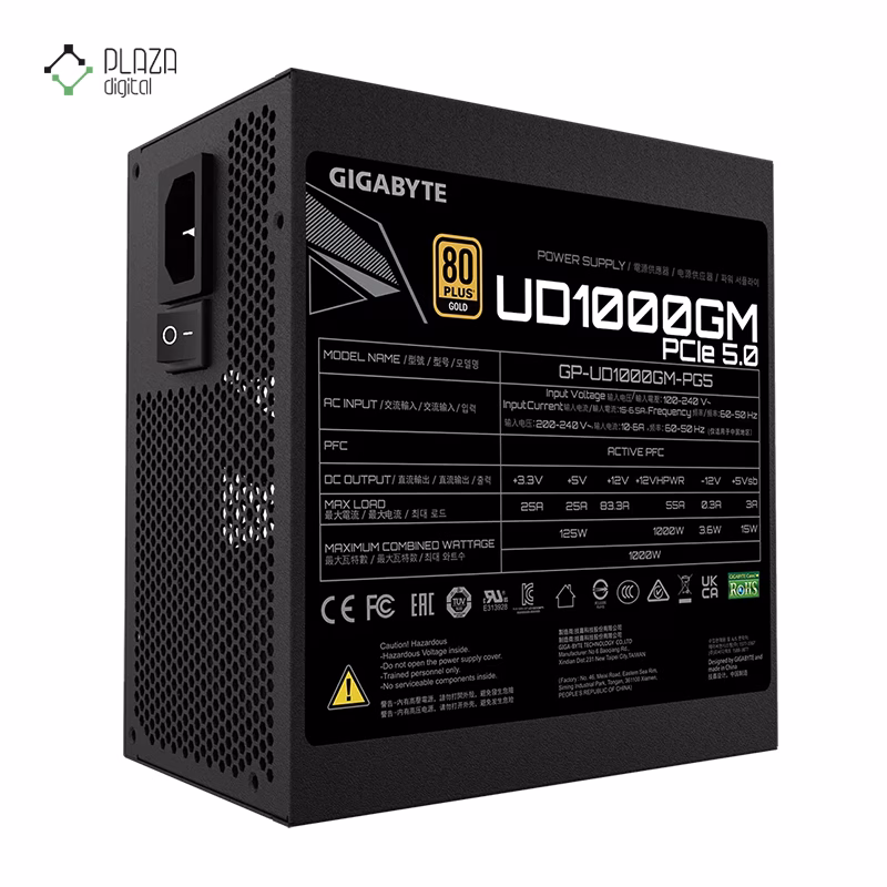 پاور کامپیوتر گیگابایت مدل UD1000GM PG5 (rev. 1.0) پلازا دیجیتال