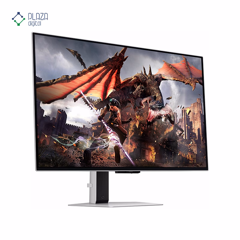 نمای سمت راست مانیتور گیمینگ سامسونگ 32 اینچی مدل Odyssey OLED G8 LS32DG802SMXUE پلازا دیجیتال
