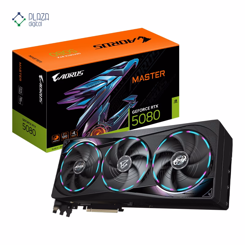 کارت گرافیک گیگابایت مدل AORUS GeForce RTX5080 MASTER 16GB حافظه 16 گیگابایت پلازادیجیتال