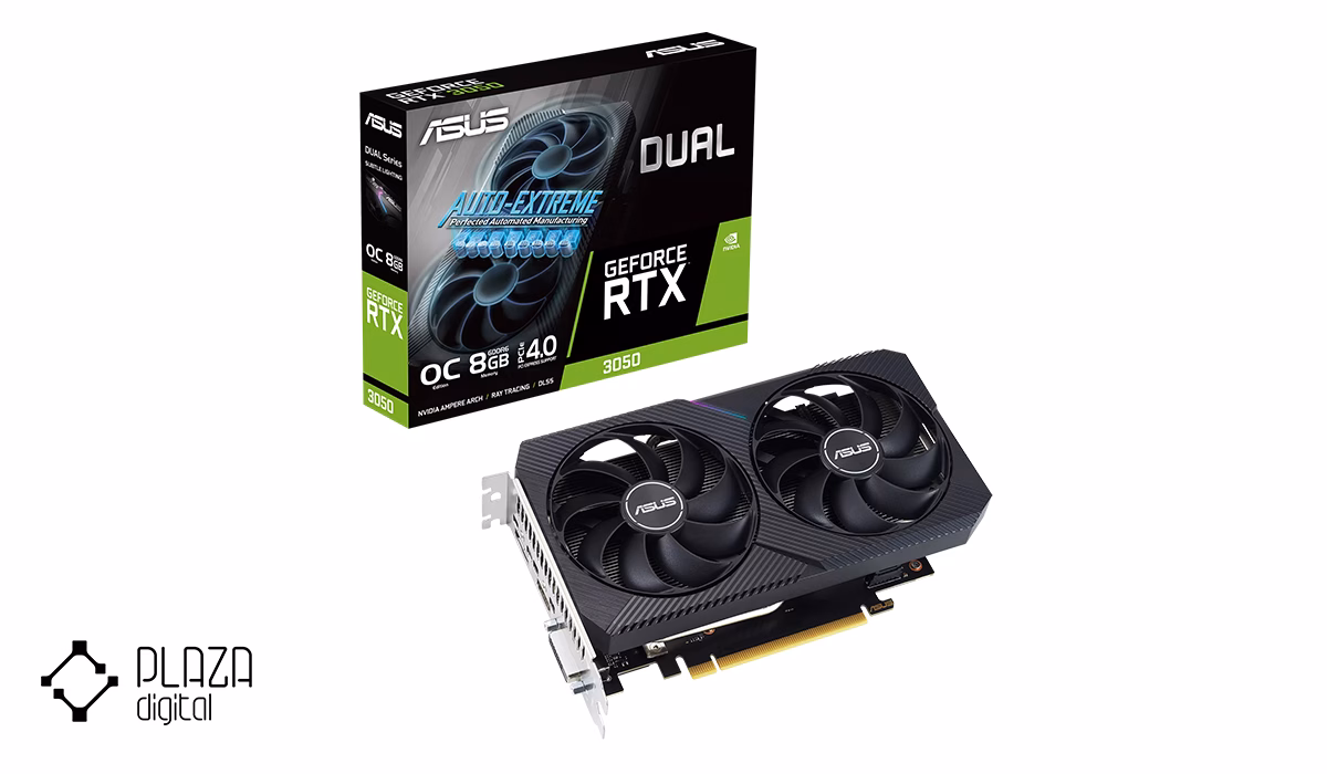 بهترین کارت گرافیک از 40 تا 50 میلیون تومان 11 کارت گرافیک ایسوس مدل Dual GeForce RTX 3050 V2 OC Edition 8GB GDDR6 حافظه 8 گیگابایت
