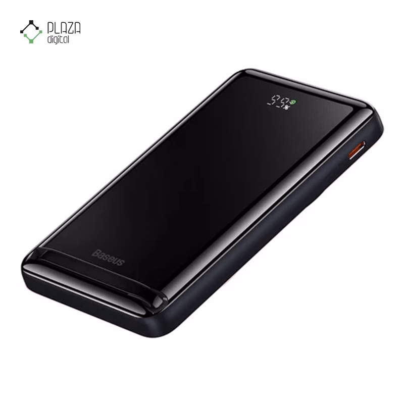 پاوربانک باسئوس مدل Magnetic Foldable PPCX00020 ظرفیت 10000 میلی آمپر ساعت پلازادیجیتال