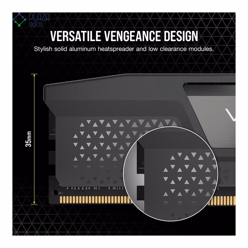 رم کامپیوتر DDR5 کورسیر مدل VENGEANCE AMD EXPO تک کاناله 5200 مگاهرتز CL40 ظرفیت 16 گیگابایت پلازا دیجیتال