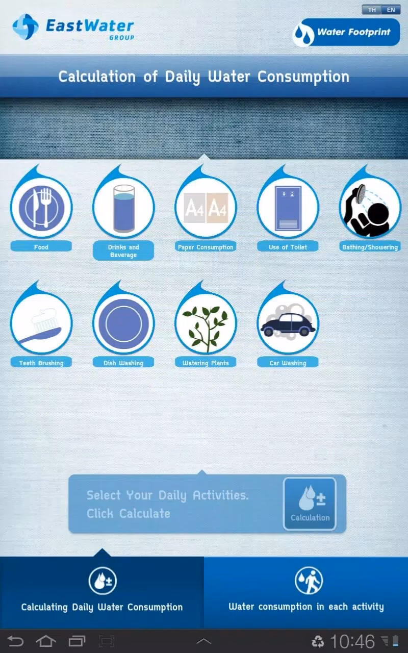 اپلیکیشن E-Water Footprint – ردپای آبی شما