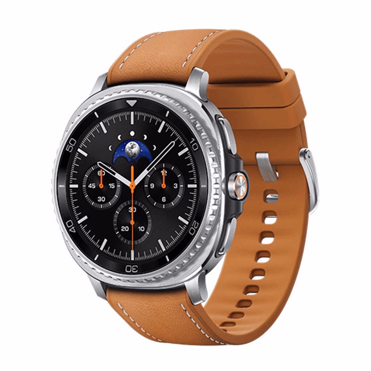 ساعت هوشمند سامسونگ مدل Galaxy Watch 8 Classic 46mm بدنه مشکی بند قهوه ای پلازادیجیتال