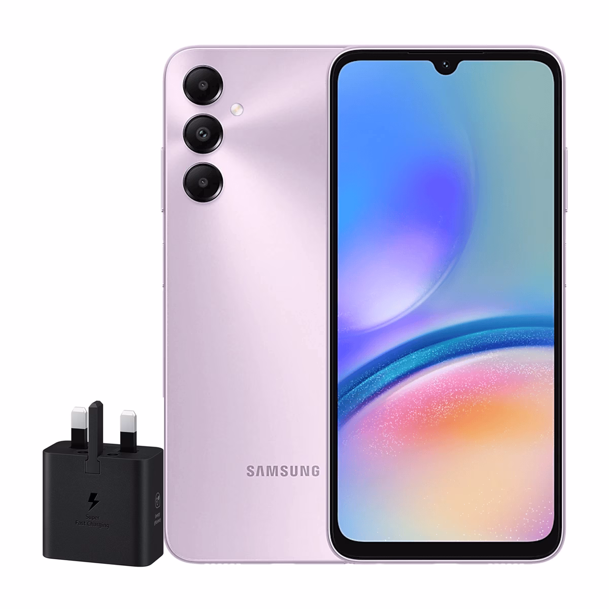 گوشی موبایل سامسونگ مدل Galaxy A05s ظرفیت 128 گیگابایت رم 6 گیگابایت – چین همراه شارژر 25 وات سامسونگ صورتی پلازادیجیتال
