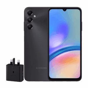 گوشی موبایل سامسونگ مدل Galaxy A05s ظرفیت 64 گیگابایت رم 4 گیگابایت – چین همراه شارژر 25 وات سامسونگ مشکی پلازادیجیتال