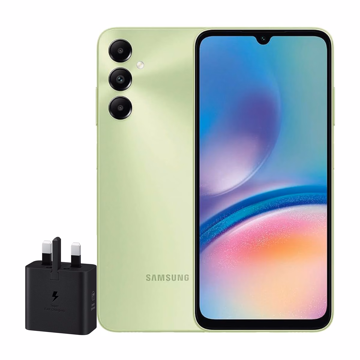 گوشی موبایل سامسونگ مدل Galaxy A05s ظرفیت 64 گیگابایت رم 4 گیگابایت – چین همراه شارژر 25 وات سامسونگ سبز پلازادیجیتال