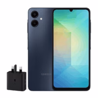گوشی موبایل سامسونگ مدل Galaxy A06 ظرفیت 128 گیگابایت رم 6 گیگابایت – چین همراه شارژر 25 وات سامسونگ سرمه ای پلازادیجیتال