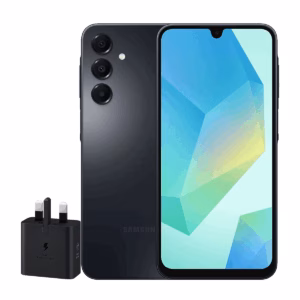 گوشی موبایل سامسونگ مدل Galaxy A16 4G ظرفیت 128 گیگابایت رم 4 گیگابایت – ویتنام همراه شارژر 25 وات سامسونگ مشکی پلازادیجیتال