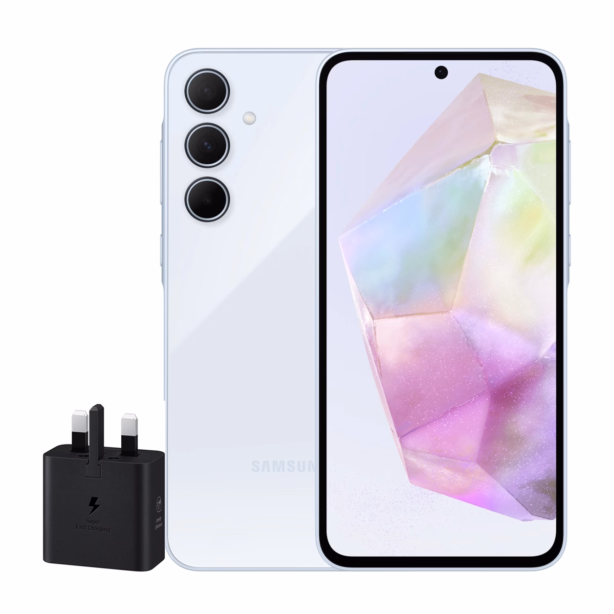 گوشی موبایل سامسونگ مدل Galaxy A35 ظرفیت 256 گیگابایت رم 8 گیگابایت – ویتنام همراه شارژر 25 وات سامسونگ آبی پلازادیجیتال