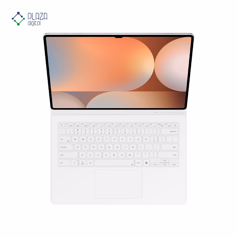 کیف کلاسوری کیبورد دار سامسونگ مدل Book Cover Keyboard مناسب برای تبلت Galaxy Tab S10 Ultra رنگ سفید پلازا دیجیتال