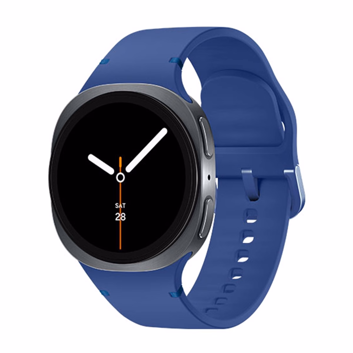 ساعت هوشمند سامسونگ مدل Galaxy Watch 8 40mm بدنه مشکی بند آبی پلازادیجیتال