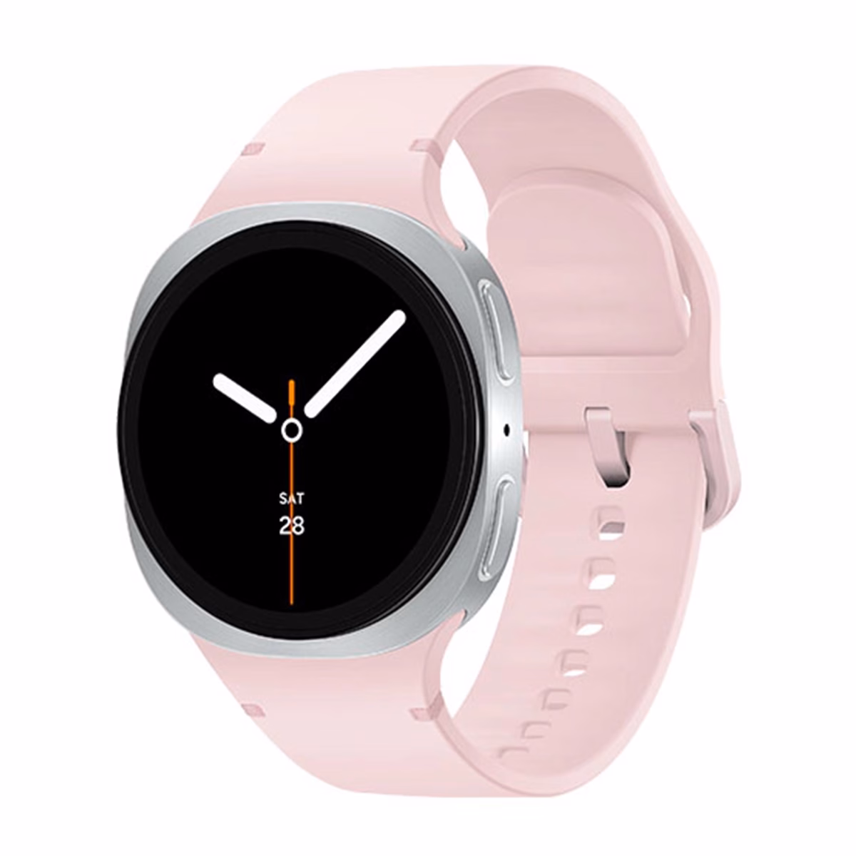 ساعت هوشمند سامسونگ مدل Galaxy Watch 8 40mm بدنه نقره ای بند صورتی پلازادیجیتال