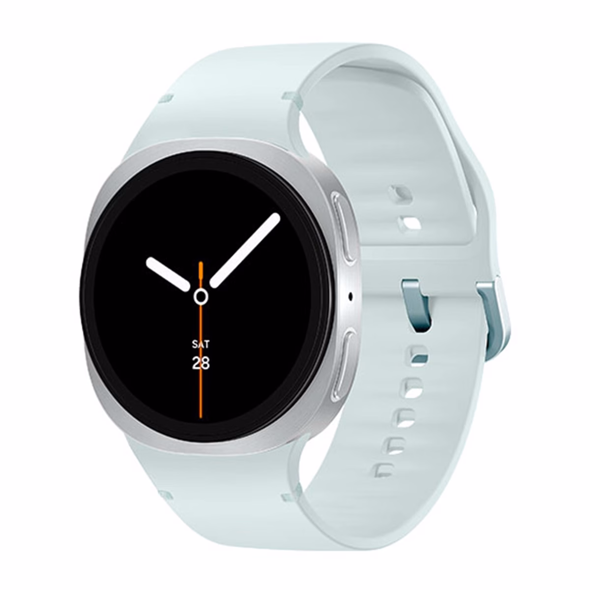 ساعت هوشمند سامسونگ مدل Galaxy Watch 8 40mm بدنه نقره ای بند سبز پلازادیجیتال