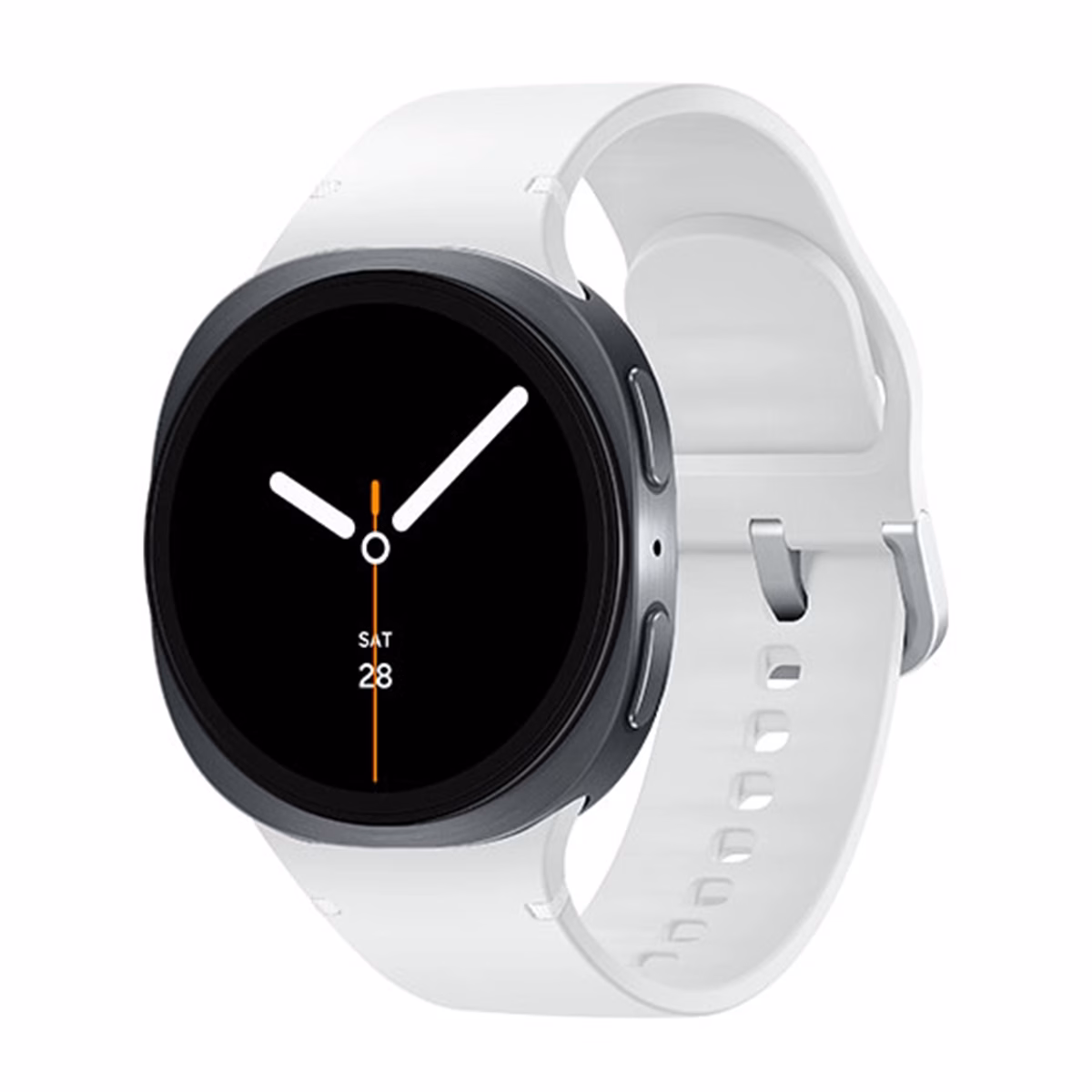 ساعت هوشمند سامسونگ مدل Galaxy Watch 8 44mm بدنه مشکی بند سفید پلازادیجیتال