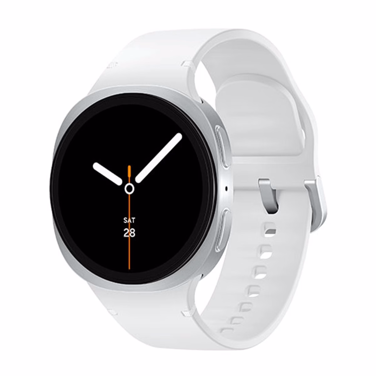 ساعت هوشمند سامسونگ مدل Galaxy Watch 8 44mm بدنه نقره ای بند سفید پلازادیجیتال
